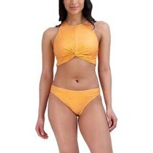 Spyder High Twisted Neck Bikini Adjustable Strap Hipster Bottom Swimsuit NWT XL